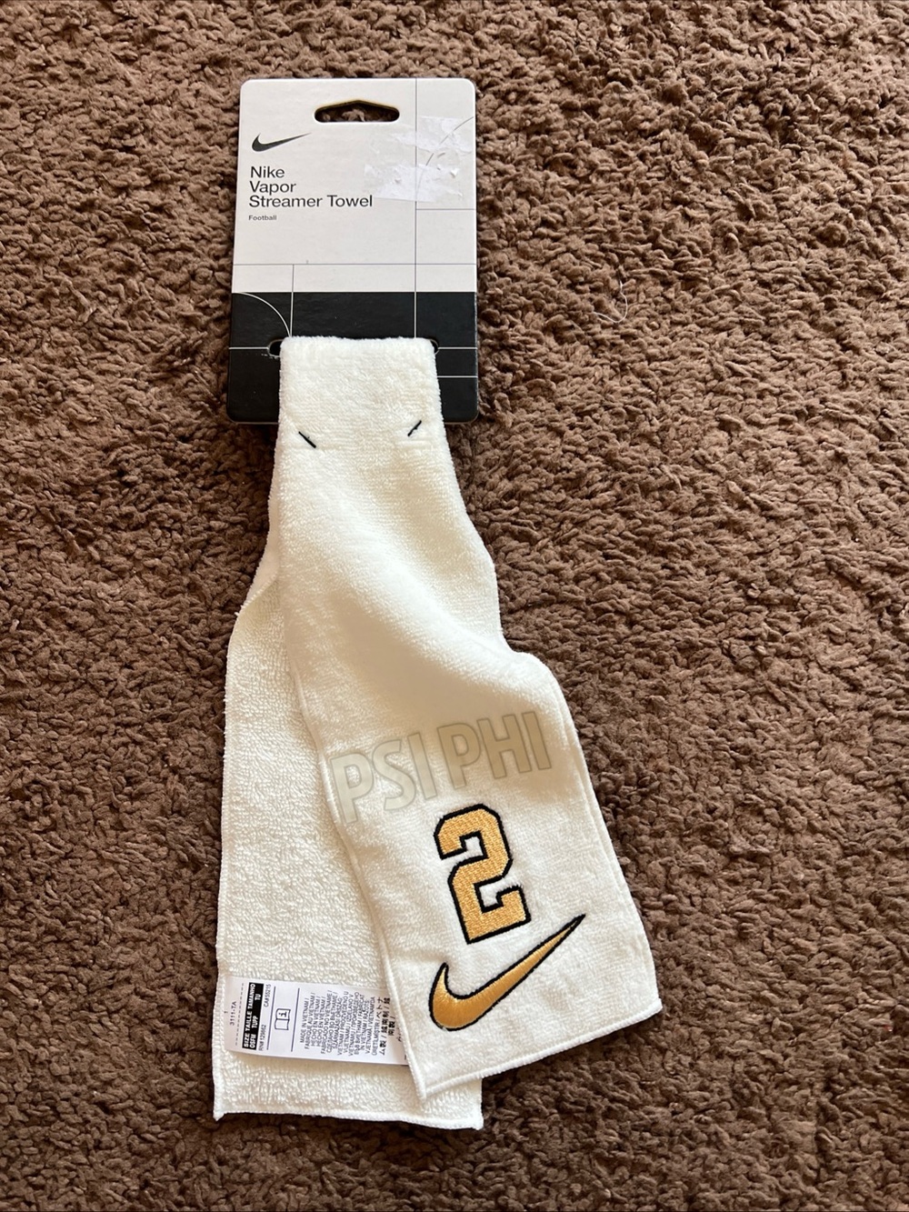 Nike Vapor Streamer Football Towel “Psi Phi” Colorado Buffaloes Team Issue PE